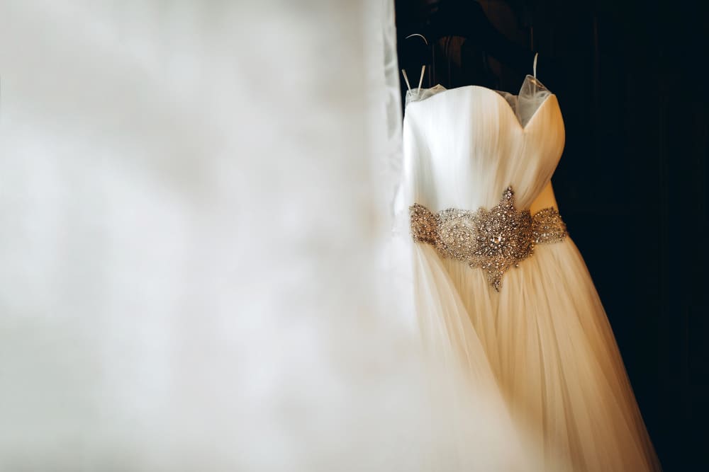 Pretty white wedding dress